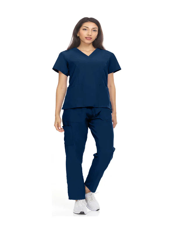 Straight Leg Cargo Stretch Scrub Set