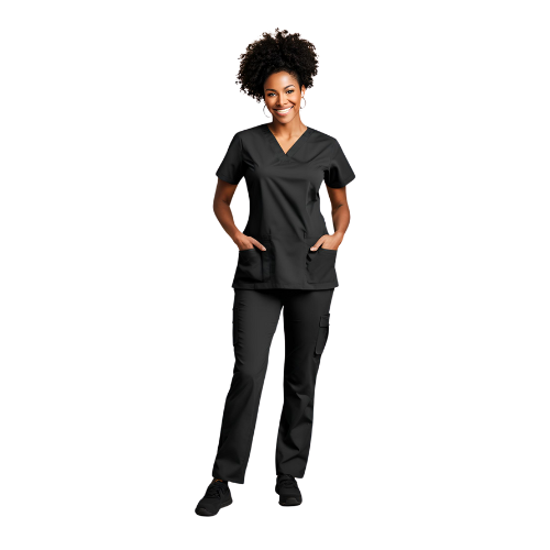 Straight Leg Cargo Stretch Scrub Set